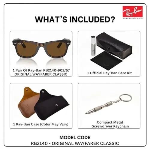 Ray-Ban RB2140 ORIGINAL WAYFARER CLASSIC Sunglasses with Official Kit - RAY-BAN (1)