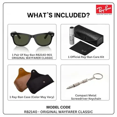 Ray-Ban RB2140 ORIGINAL WAYFARER CLASSIC Sunglasses with Official Kit - RAY-BAN (1)