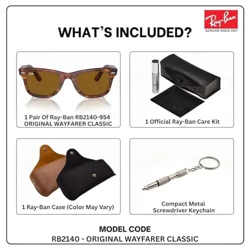 Ray-Ban RB2140 ORIGINAL WAYFARER CLASSIC Sunglasses with Official Kit - Ray-Ban (1)