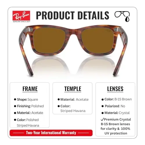 Ray-Ban RB2140 ORIGINAL WAYFARER CLASSIC Sunglasses with Official Kit - 3