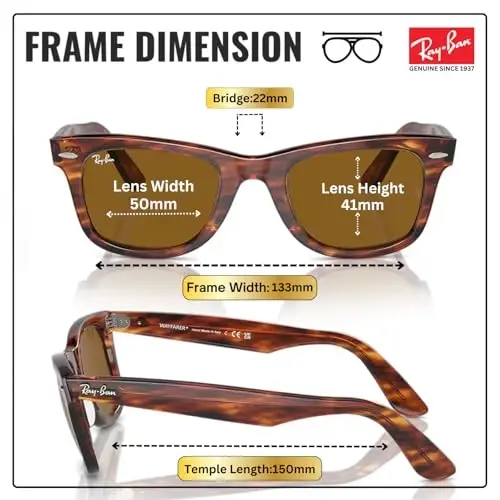 Ray-Ban RB2140 ORIGINAL WAYFARER CLASSIC Sunglasses with Official Kit - 5