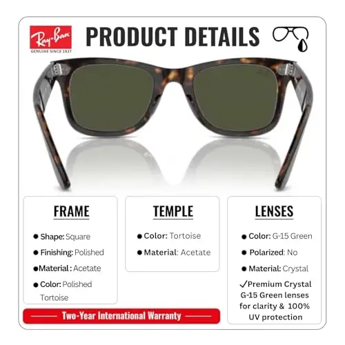 Ray-Ban RB2140 ORIGINAL WAYFARER CLASSIC Sunglasses with Official Kit - 3