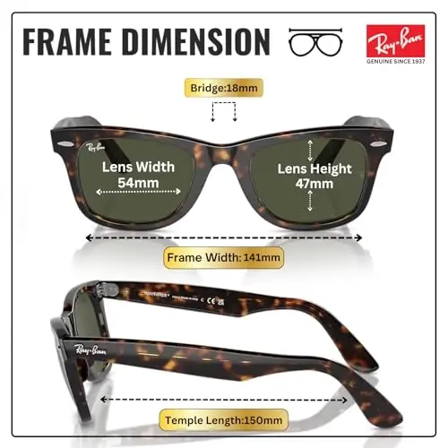 Ray-Ban RB2140 ORIGINAL WAYFARER CLASSIC Sunglasses with Official Kit - 5