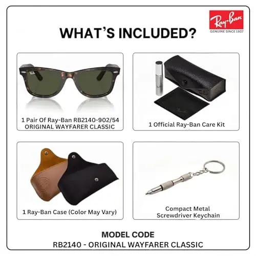 Ray-Ban RB2140 ORIGINAL WAYFARER CLASSIC Sunglasses with Official Kit - RAY-BAN (1)