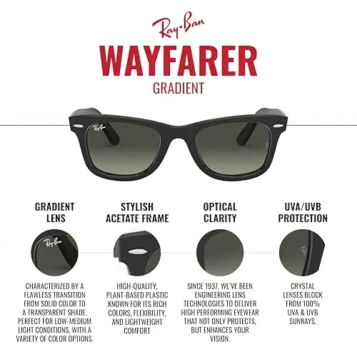 Ray-Ban Rb2140 Original Wayfarer Gradient Square Sunglasses - 4
