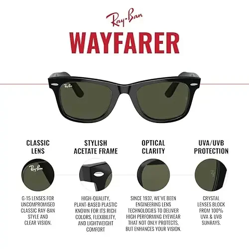 Ray-Ban RB2140 Original Wayfarer Square Sunglasses - 6