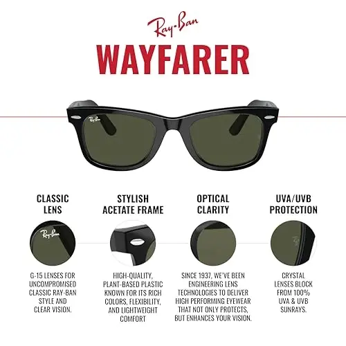 Ray-Ban RB2140 Original Wayfarer Square Sunglasses - 4