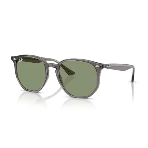 Ray-Ban RB4306 Hexagonal Sunglasses for Men for Women | In Opal Grey, Black & Light Havana. Polarized options available. - 1