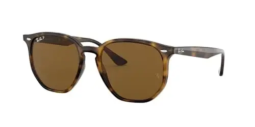 Ray-Ban RB4306 Hexagonal Sunglasses for Men for Women | In Opal Grey, Black & Light Havana. Polarized options available. - 1