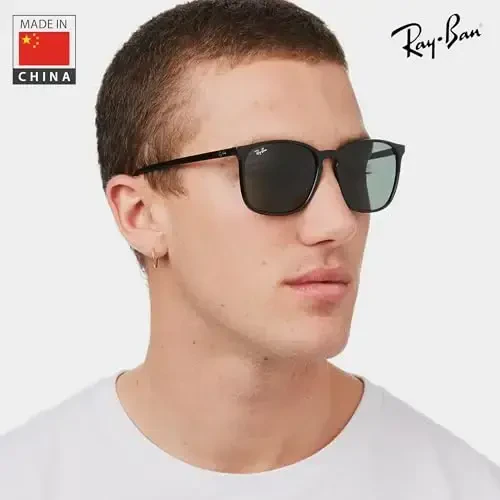 Ray-Ban RB4387 erkaklar va ayollar uchun kvadrat shaklidagi quyoshdan saqlaydigan ko'zoynaklar, rasmiy ko'zoynak to'plami bilan - 6