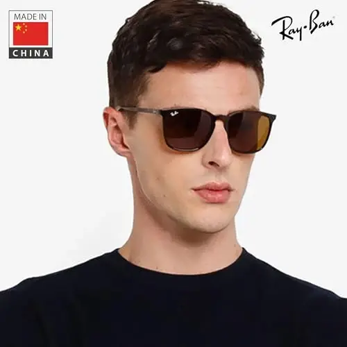 Ray-Ban RB4387 Square Shaped Sunglasses for Men & Women with Official RAYBAN Eyewear Kit - 6