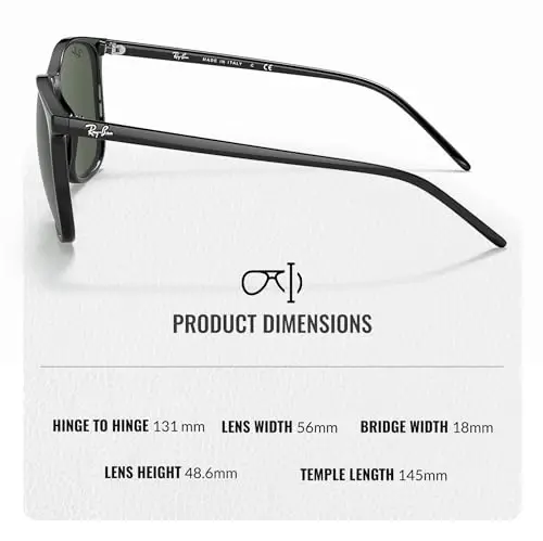 Ray-Ban RB4387 Square Shaped Sunglasses for Men & Women with Official Eyewear Kit - 5