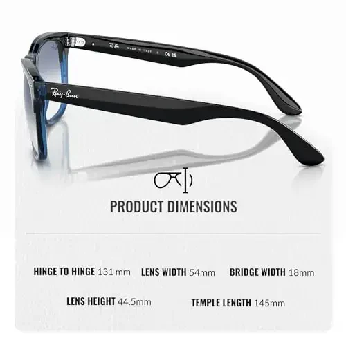 Ray-Ban RB4487 STEVE Erkaklar va ayollar uchun kvadrat shaklidagi quyoshdan saqlaydigan ko'zoynaklar, rasmiy ko'zoynaklar to'plami bilan - 5