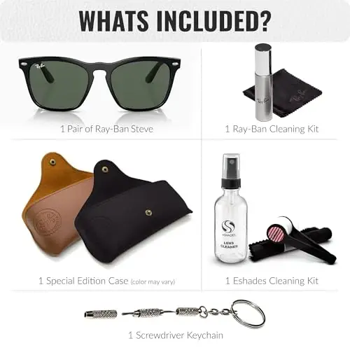 Ray-Ban RB4487 STEVE Erkaklar va ayollar uchun kvadrat shaklidagi quyoshdan saqlaydigan ko'zoynaklar rasmiy RAYBAN ko'zoynak to'plami bilan - 2
