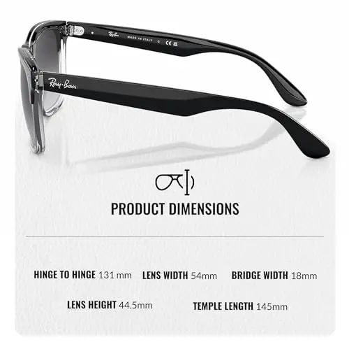Ray-Ban RB4487 STEVE Erkaklar va ayollar uchun mo'ljallangan kvadrat shaklidagi quyoshdan himoya ko'zoynaklari rasmiy ko'zoynak to'plami bilan - 5