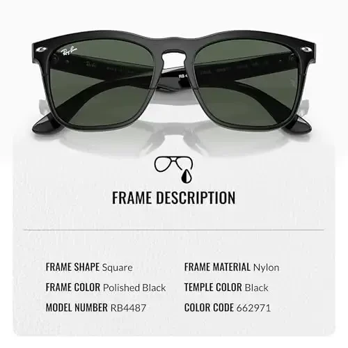 Ray-Ban RB4487 STEVE Square Shaped Sunglasses for Men & Women with Official RAYBAN Eyewear Kit - 3