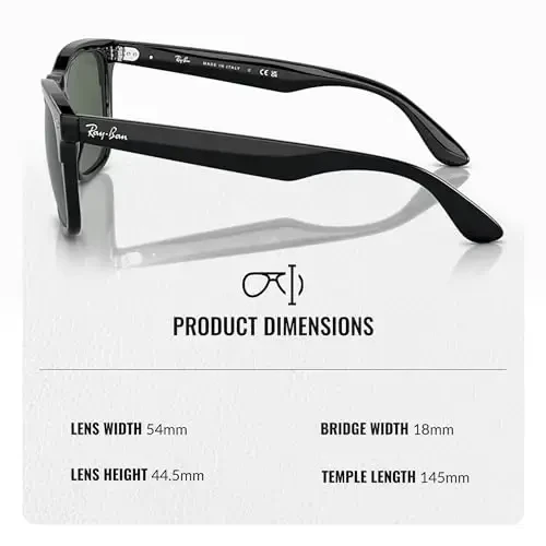 Ray-Ban RB4487 STEVE Square Shaped Sunglasses for Men & Women with Official RAYBAN Eyewear Kit - 4