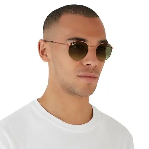 Ray-Ban Unisex Rb3447 Dumaloq Metal Dumaloq Quyoshdan Saqlaydigan Ko'zoynak - 6