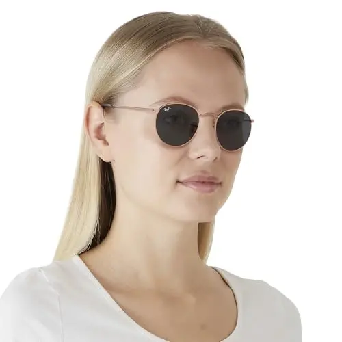 Ray-Ban Unisex Rb3447 Dumaloq Metal Dumaloq Quyoshdan Saqlaydigan Ko'zoynak - 5