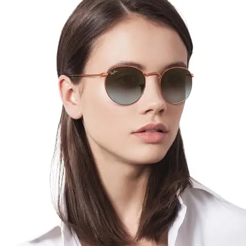 Ray-Ban Unisex Rb3447 Dumaloq Metal Dumaloq Quyoshdan Saqlaydigan Ko'zoynaklar - 6