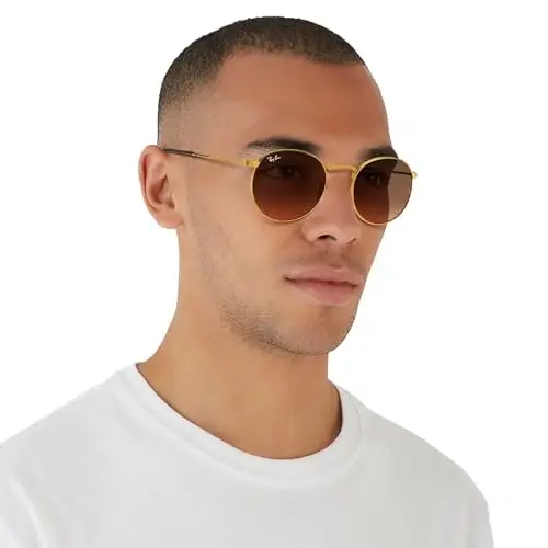 Ray-Ban Unisex Rb3447 Dumaloq Metal Dumaloq Quyoshdan Saqlaydigan Ko'zoynaklar - 6