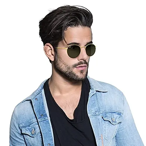 Ray-Ban Unisex Rb3447 Dumaloq Metal Dumaloq Quyoshdan Saqlaydigan Ko'zoynaklar - 5