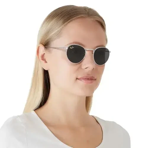 Ray-Ban Unisex Rb3447 Dumaloq Metall Dumaloq Quyoshdan Saqlaydigan Ko'zoynak - 5