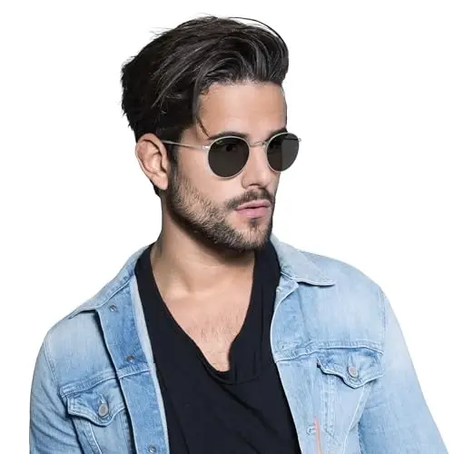 Ray-Ban Unisex Rb3447 Dumaloq Metall Dumaloq Quyoshdan Saqlaydigan Ko'zoynak - 6
