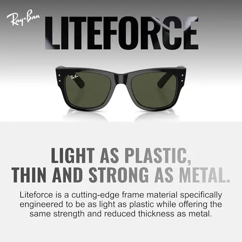 Ray-Ban Unisex Rb4840s Mega Wayfarer Liteforce Square Sunglasses - 5
