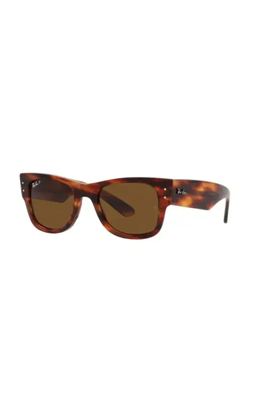 Rayban Unisex Quyoshdan Saqlaydigan Ko'zoynak Mega Wayfarer 0840-s 954/57 51-21, To'rtburchak Asetat Ramka-Jigarrang - RAY-BAN