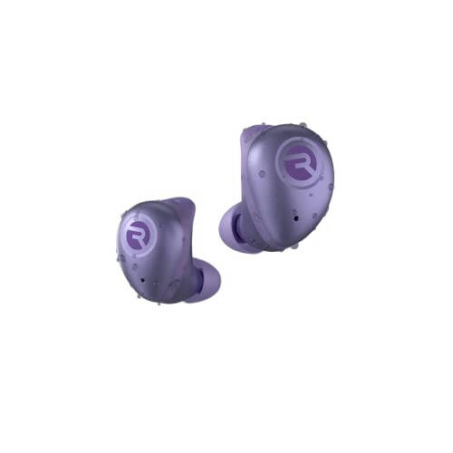 Raycon Fitness Bluetooth Haqiqi Simsiz Quloqchinlar O'rnatilgan Mikrofon bilan 56 soat Batareya Umri IPX7 Su o'tkazmaydigan Faol Shovqinni Bekor qilish va Xabardorlik Rejimi Bluetooth 5.3 Portativ Sport (Binafsha rang) - 1
