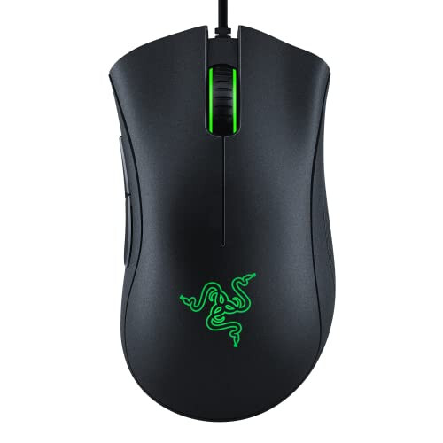 Razer DeathAdder Essential O'yin Sichqoni: 6400 DPI Optik Sensor - 5 Dasturlash mumkin bo'lgan Tugmalar - Mexanik Kalitlar - Rezinali Yon Tutqichlar - Klassik Qora - 1