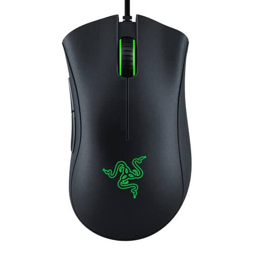 Razer DeathAdder Essential Oyun Faresi: 6400 DPI Optik Sensör - 5 Programlanabilir Düğme - Mekanik Anahtarlar - Kauçuk Yan Kavrama - Klasik Siyah - 1