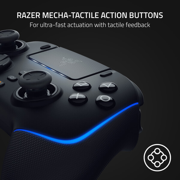 Razer Wolverine V2 Pro Kablosuz Oyun Kumandası PlayStation 5 Mecha-Dokunsal Düğmeler, Siyah - 4