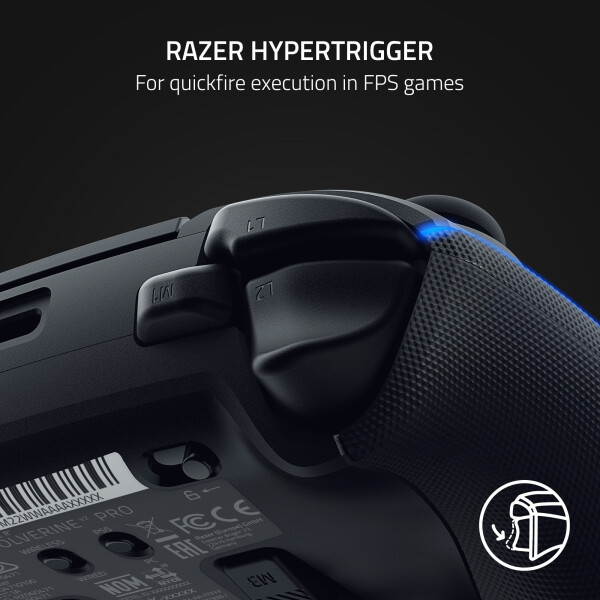 Razer Wolverine V2 Pro Kablosuz Oyun Kumandası PlayStation 5 Mecha-Dokunsal Düğmeler, Siyah - 6