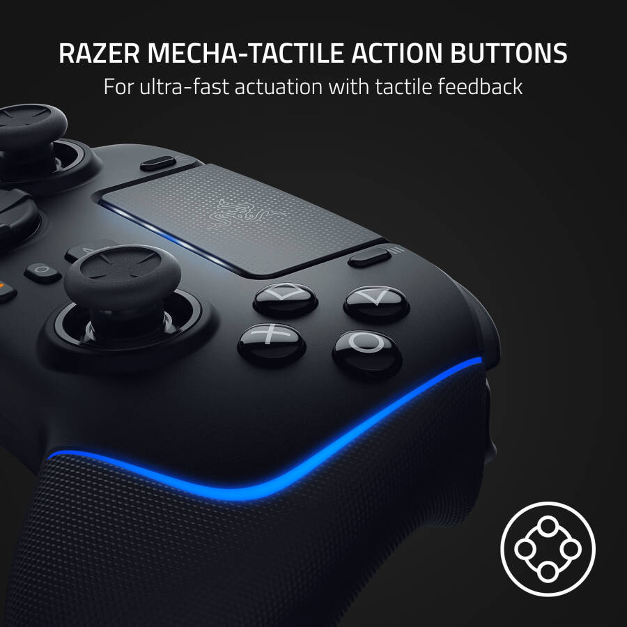 Razer Wolverine V2 Pro Simsiz O'yin Pulti PlayStation 5 Mecha-Tactile Tugmalar, Qora - 4