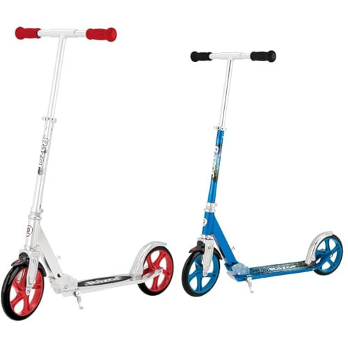 Razor A5 Lux bolalar uchun Kick Scooter - 8 yosh va undan katta - 8'' Uretan g'ildiraklar, Anodlangan tugatish, Jasur ranglar va grafikalar bilan, 100 kg gacha bo'lgan haydovchilar uchun - 1