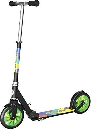 Razor A5 Lux Çocuklar İçin Kick Scooter - 8 Yaş ve Üzeri - 8 inç Üretan Tekerlekler, Anodize Kaplama, Cesur Renkler ve Grafikler, 100 kg'a Kadar Binici İçin - 1