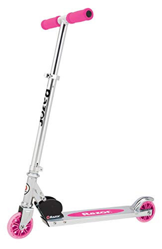 Razor A5 Lux Scooter - Red & A Kick Scooter for Kids - Lightweight, Foldable, Aluminum Frame, and Adjustable Handlebars - 5