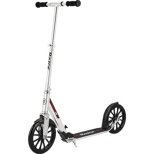 Razor A6 Kick Scooter for Kids Ages 8+ - Extra-Tall Handlebars & Longer Deck, 10” Urethane Wheels, Anti-Rattle Technology, for Riders Up to 220 lbs - 1