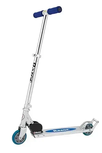 Razor AW Kick Scooter for Kids - Wheelie Bar, Lightweight, Foldable, Aluminum Frame, and Adjustable Handlebars - 1