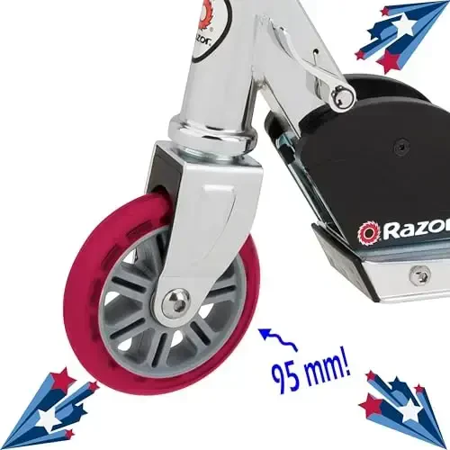 Razor AW Kick Scooter for Kids - Wheelie Bar, Lightweight, Foldable, Aluminum Frame, and Adjustable Handlebars - 4