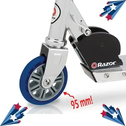 Razor AW Kick Scooter for Kids - Wheelie Bar, Lightweight, Foldable, Aluminum Frame, and Adjustable Handlebars - 4