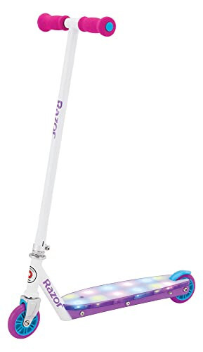 Razor Party Pop Kick Scooter - Çok Renkli LED Işıklı Taban, Hafif Çelik Çerçeve, 6 Yaş ve Üzeri Çocuklar İçin - 13