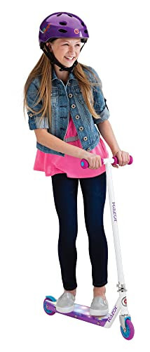 Razor Party Pop Kick Scooter - Çok Renkli LED Işıklı Taban, Hafif Çelik Çerçeve, 6 Yaş ve Üzeri Çocuklar İçin - 14