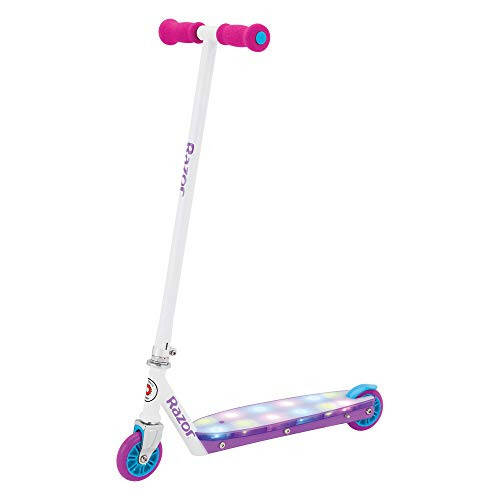 Razor Party Pop Kick Scooter - Multi-Color LED Light-Up Deck, Lightweight Steel Frame, for Kids Ages 6 and Up - 8