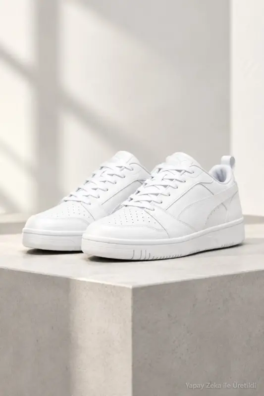 RB-4368 Unisexs Beyaz Günlük Sneaker Anatomik Taban Comfort Spor Ayakkabı - Beyaz-1913 - 1