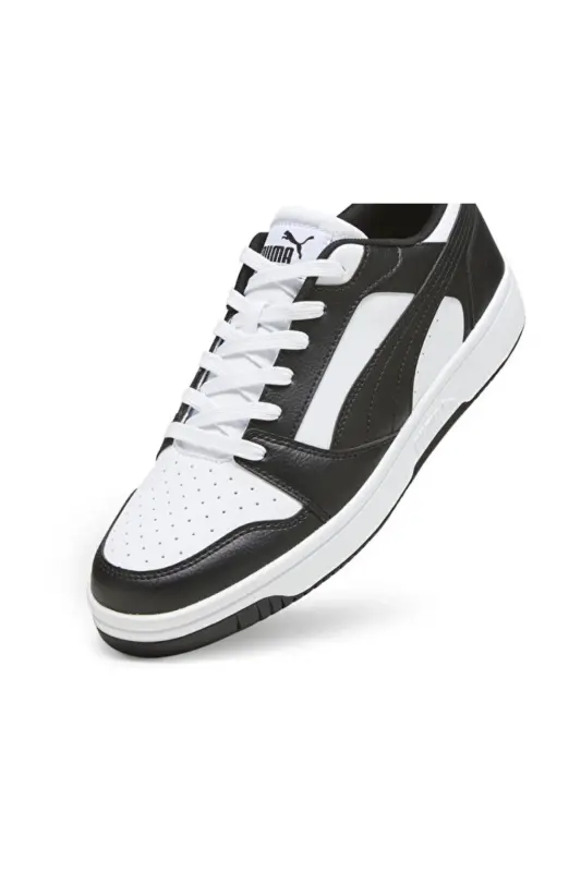 RB-9385 Unisexs Siyah Beyaz Günlük Sneaker Anatomik Taban Comfort Spor Ayakkabı - Siyah Beyaz-1265 - 4