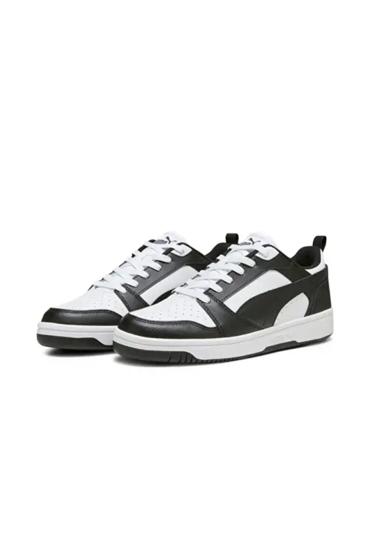 RB-9385 Unisexs Siyah Beyaz Günlük Sneaker Anatomik Taban Comfort Spor Ayakkabı - Siyah Beyaz-1265 - 5