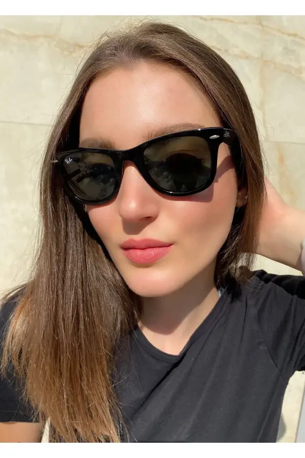 Rb2140 901 50wayfarer Qora Suyak Yashil Linzalı Unisex Quyosh Ko'zoynaklari Rb 2140 901 - 15